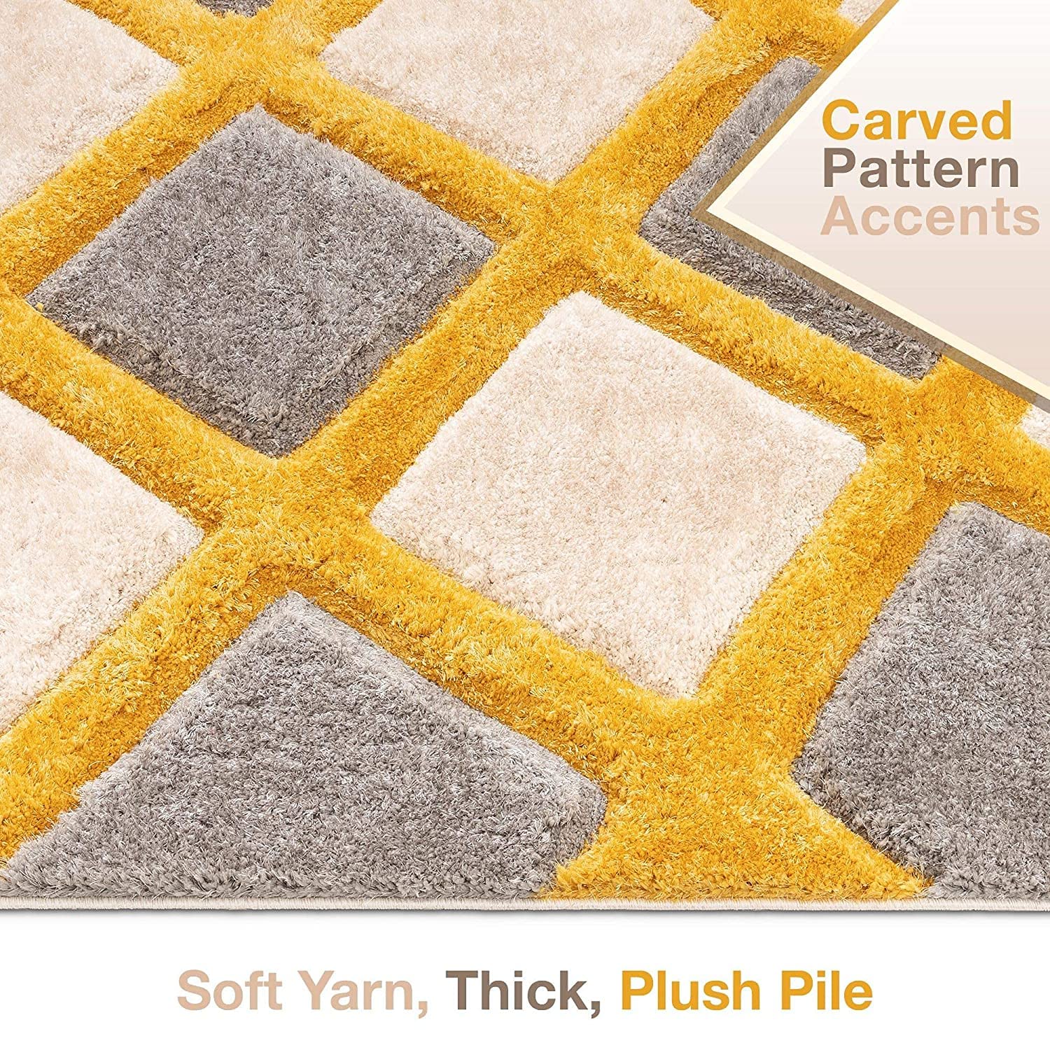Contemporary Diamond Pattern Rug
