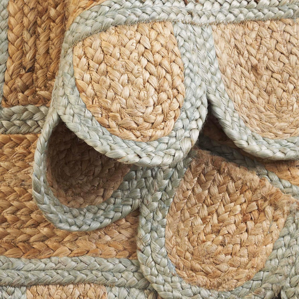 Natural Fiber Jute Carpet with Decorative Trim