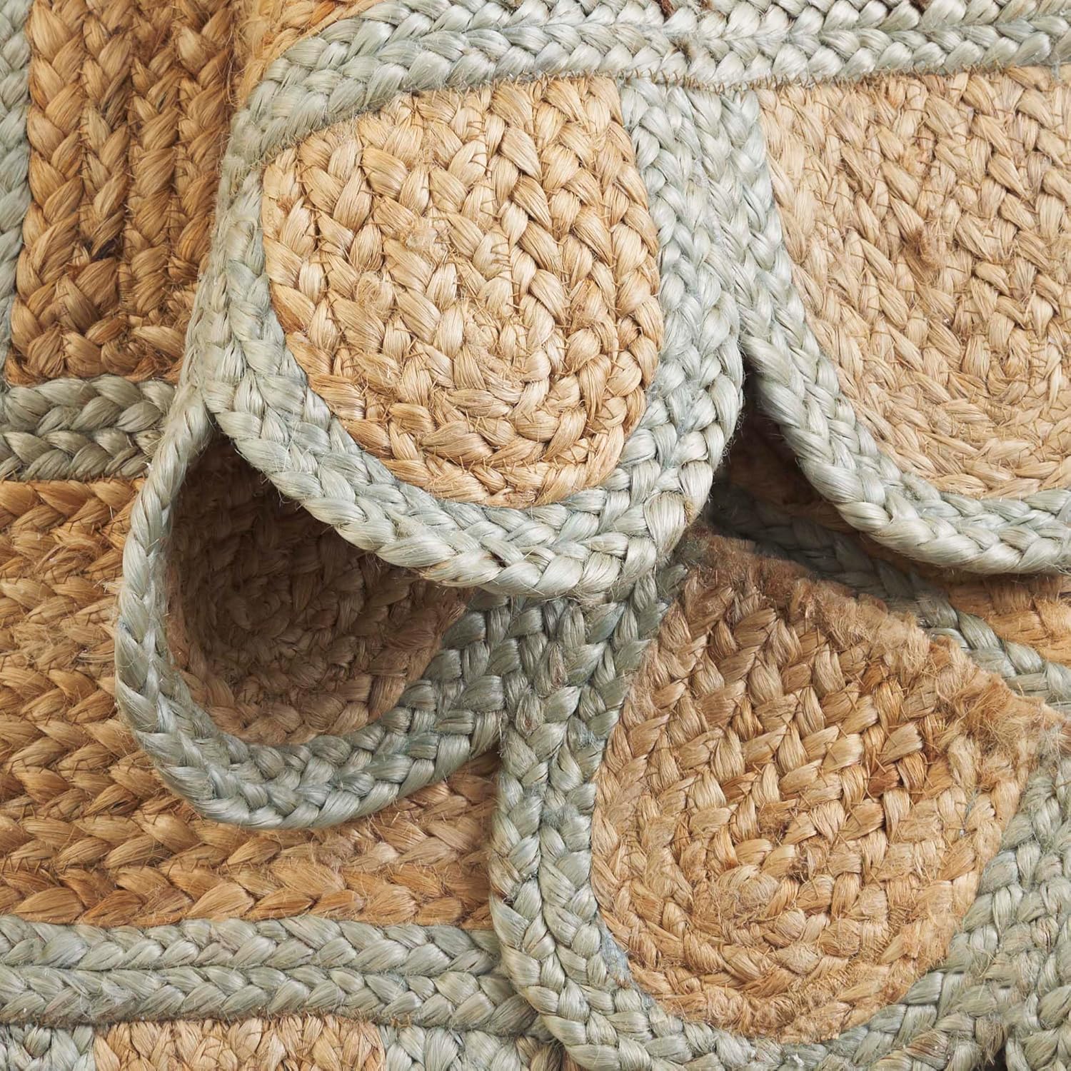 Natural Fiber Jute Carpet with Decorative Trim