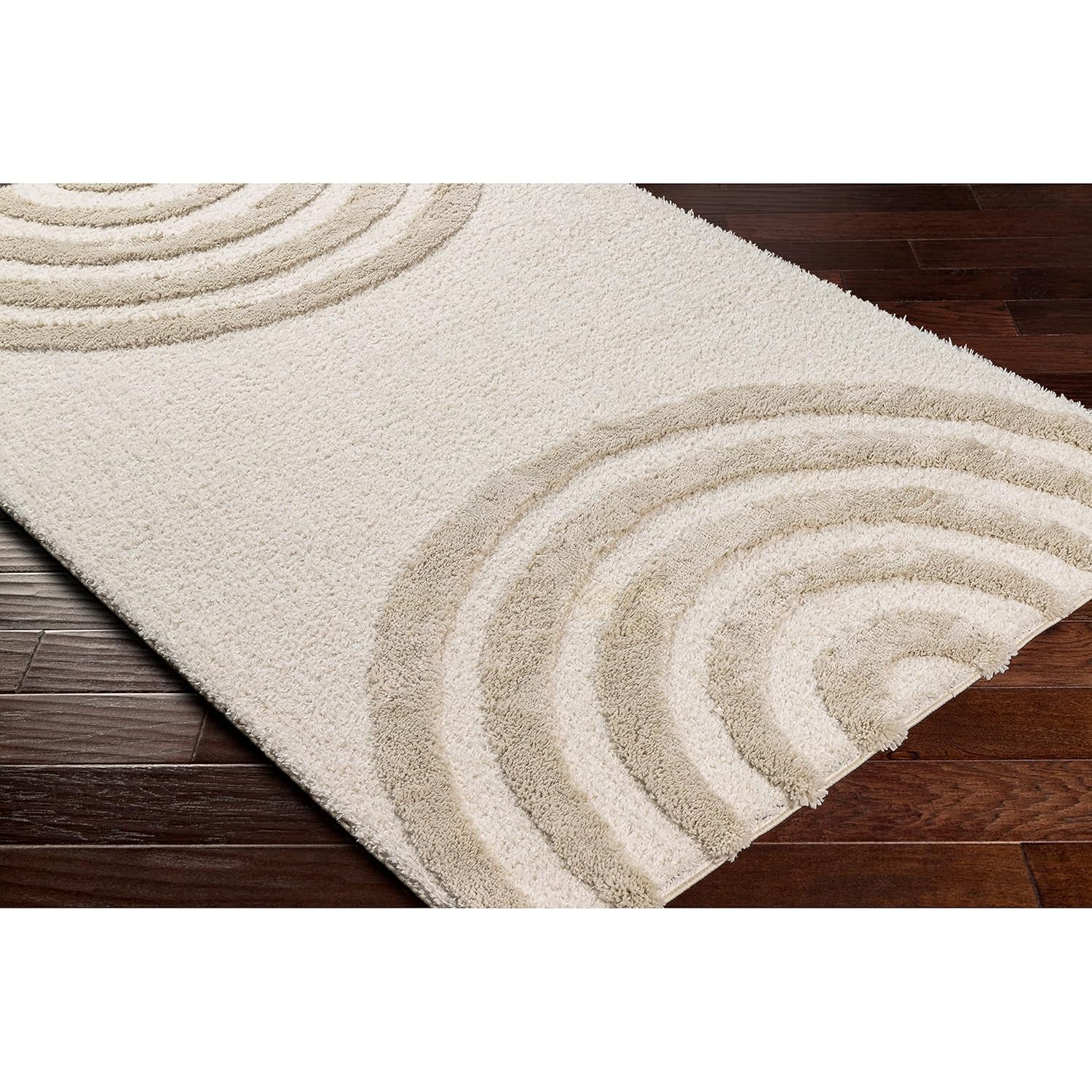 Contemporary Arc White Carpet & Rug