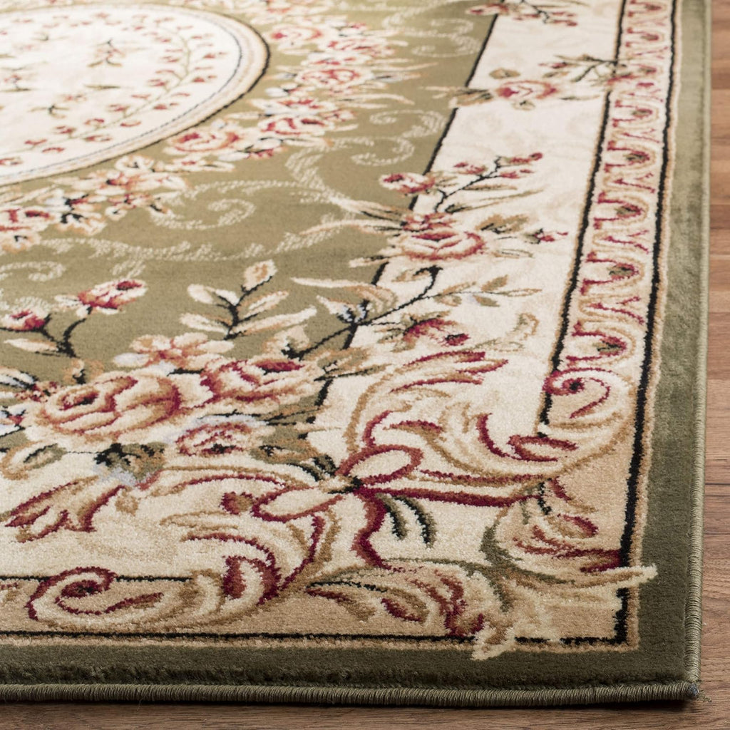 Olive Green Hand Tufted Wool Rug