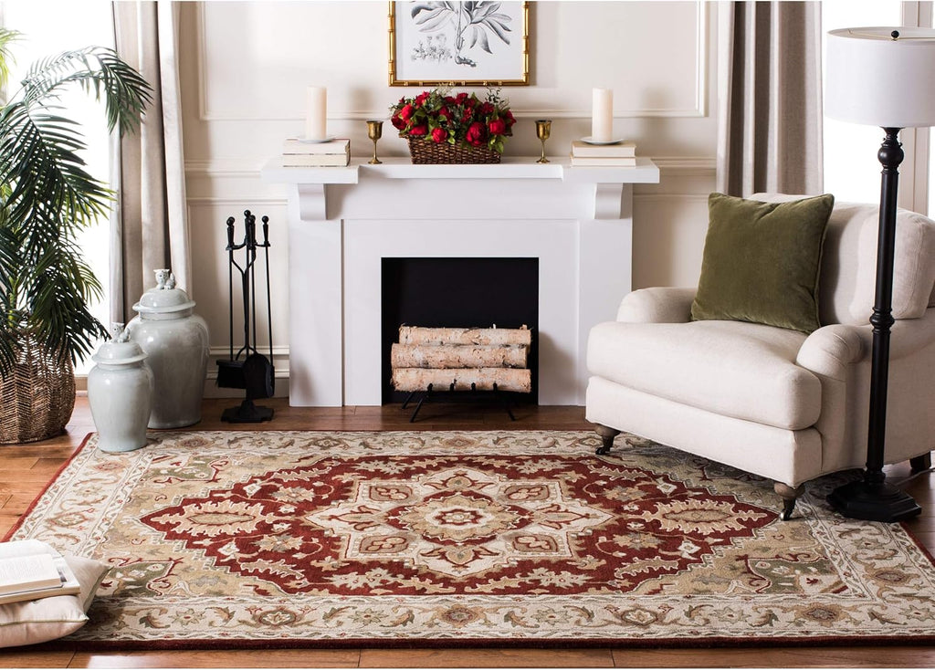 Red Heriz Persian Carpet