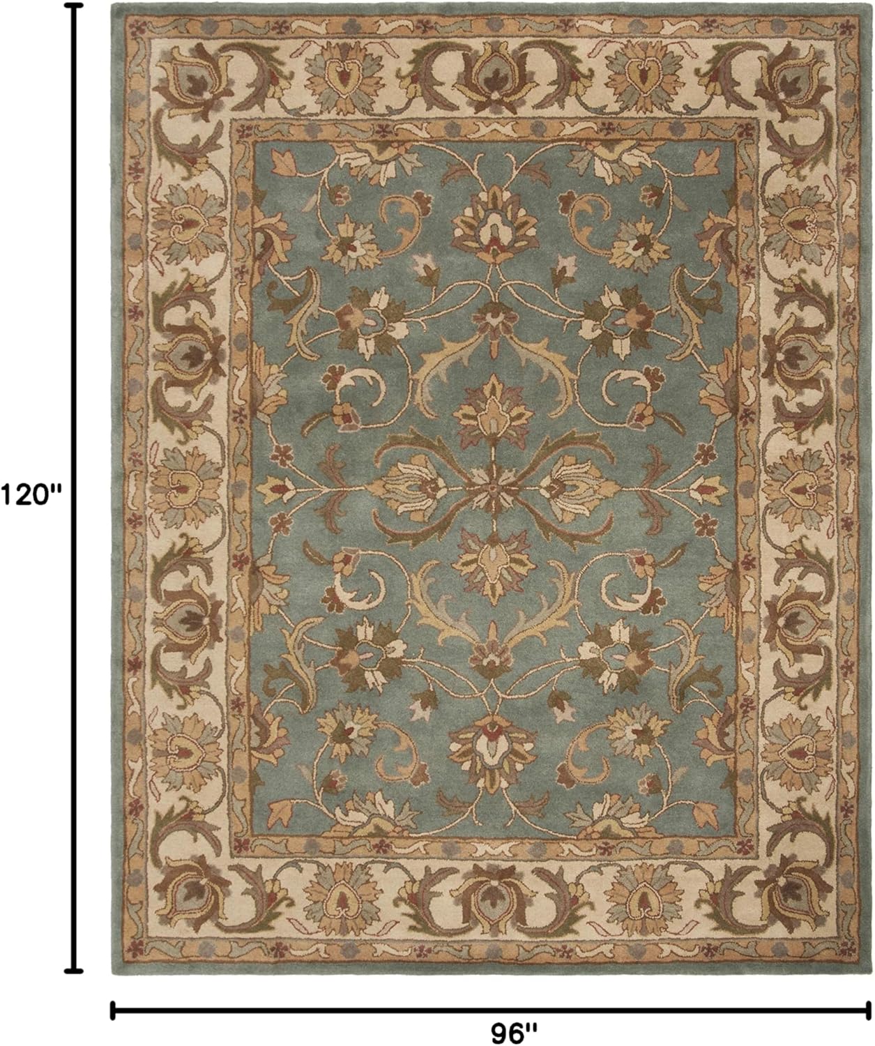 Ornate Traditional Border Rug