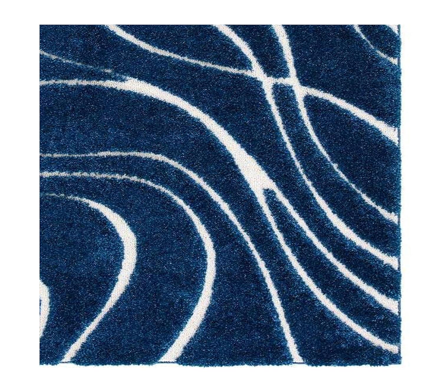 Designer Abstract Blue Carpet & Rug