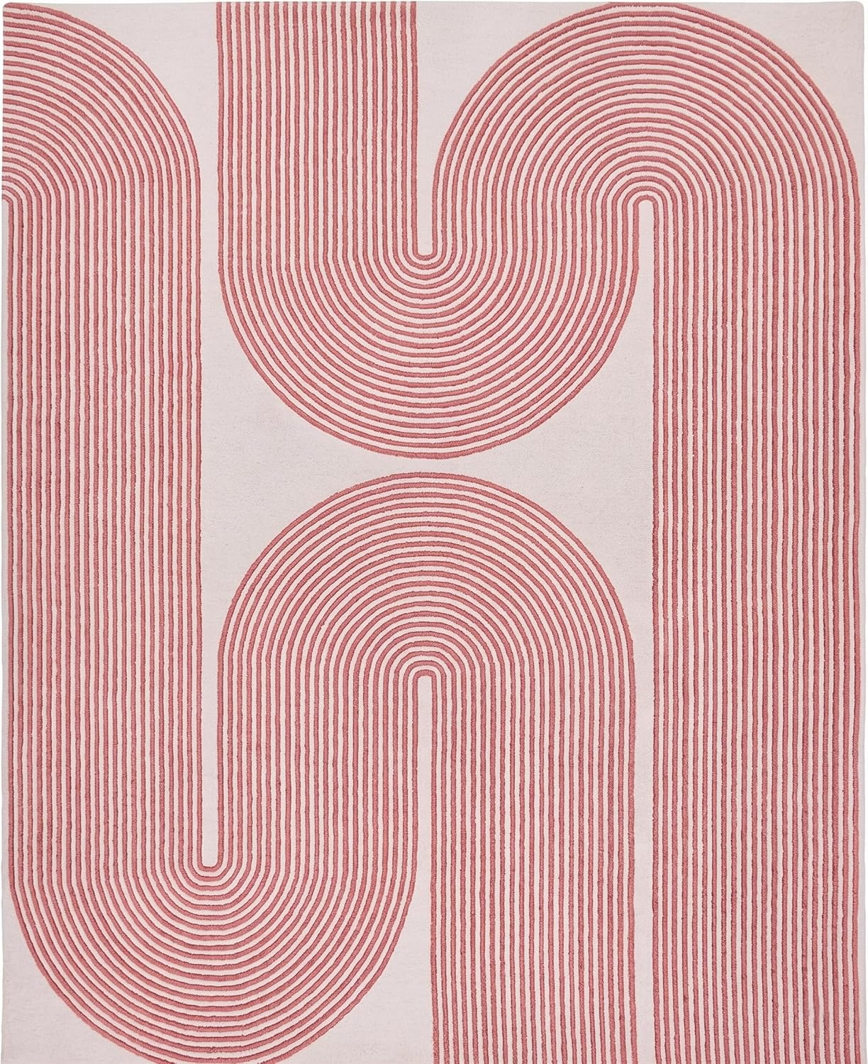 Pink Line Art Contemporary Rug