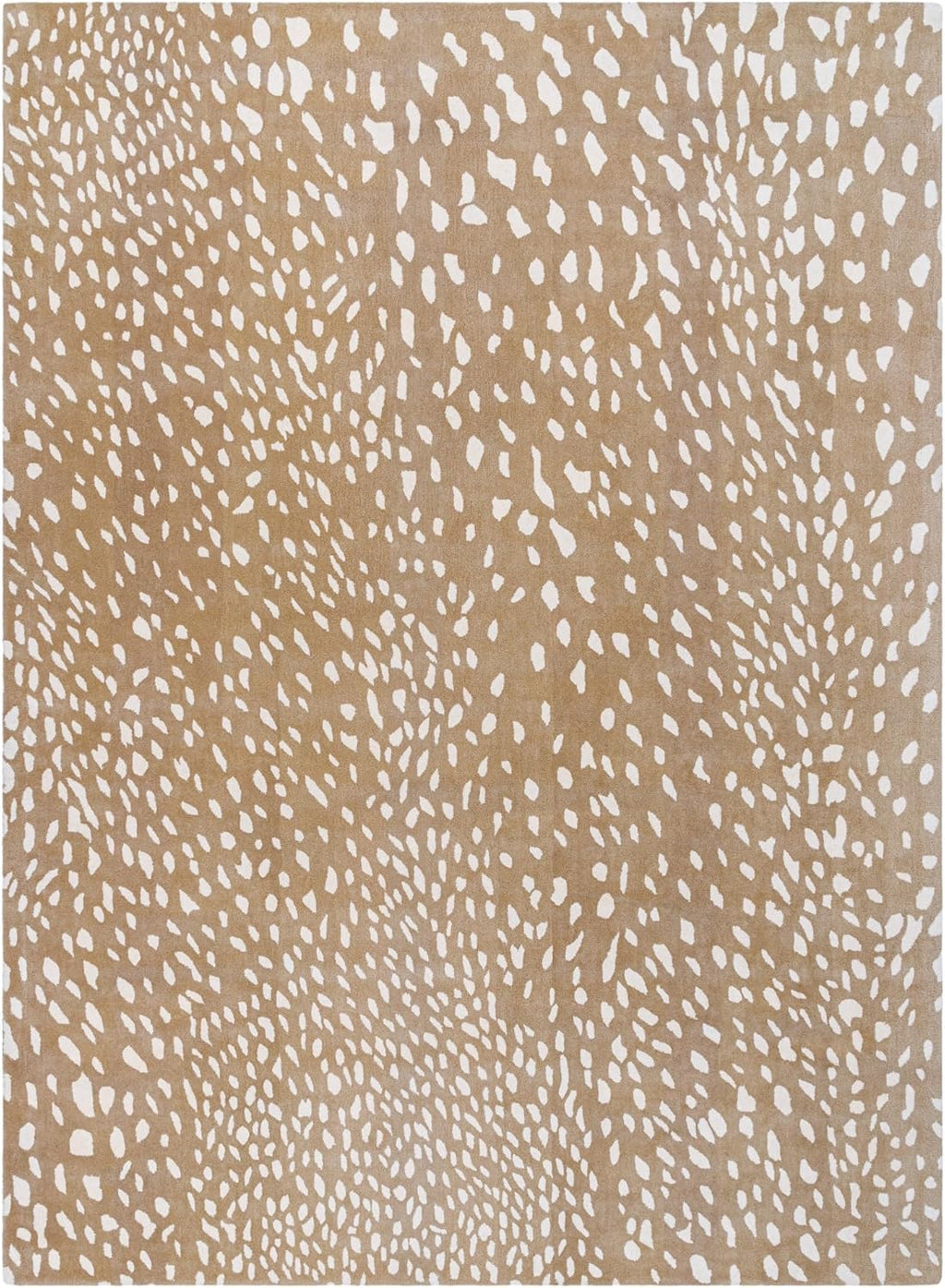 Beige Speckled Texture Modern Rug
