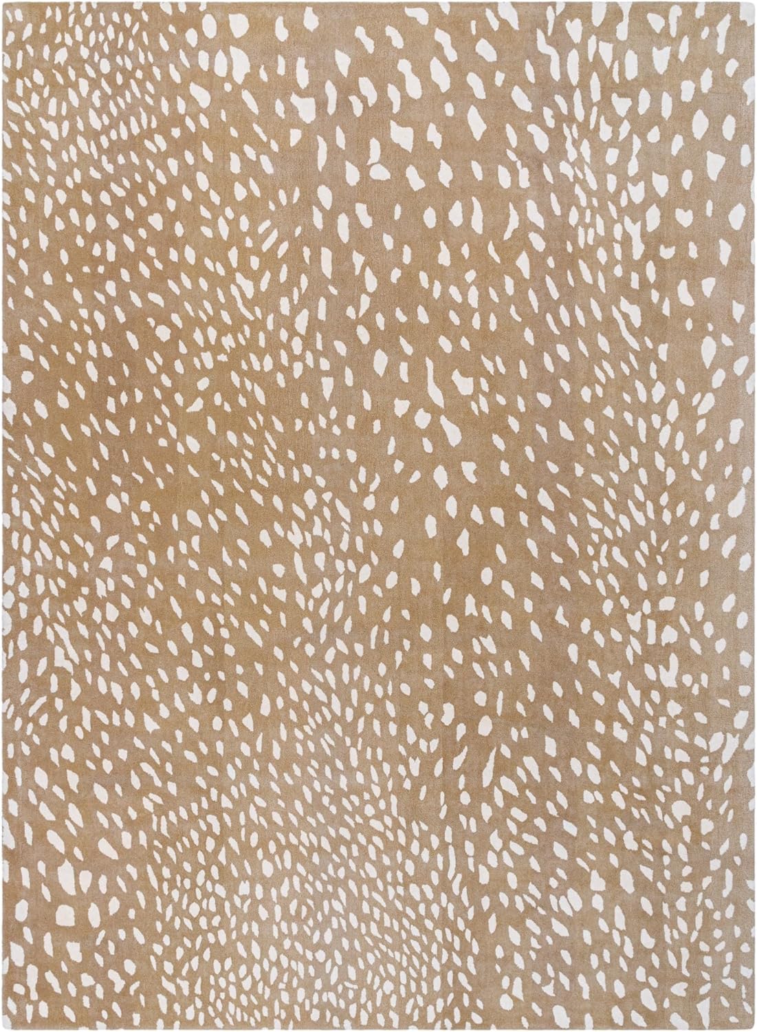 Beige Speckled Texture Modern Rug