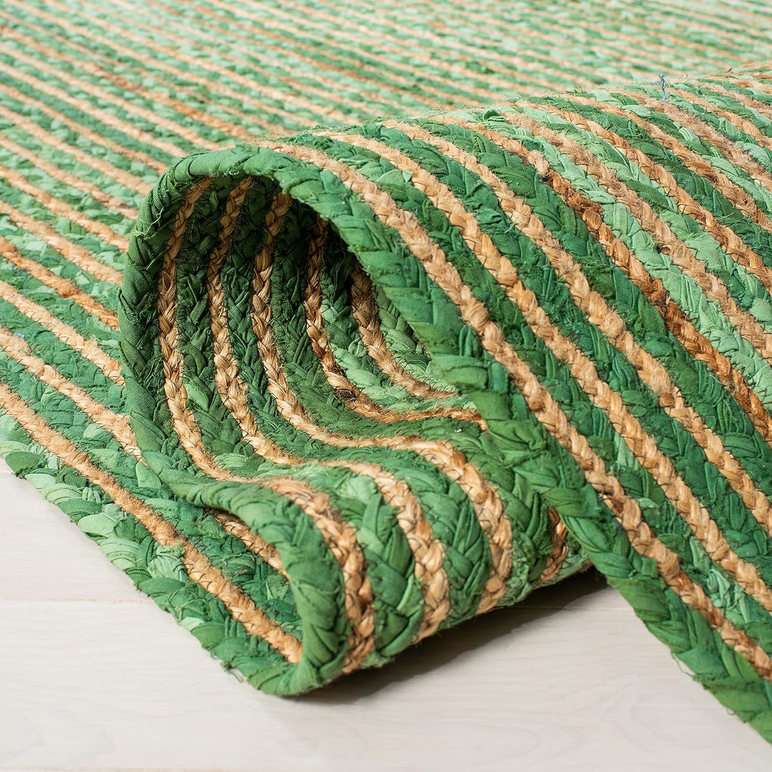 Modern Green Jute Carpet
