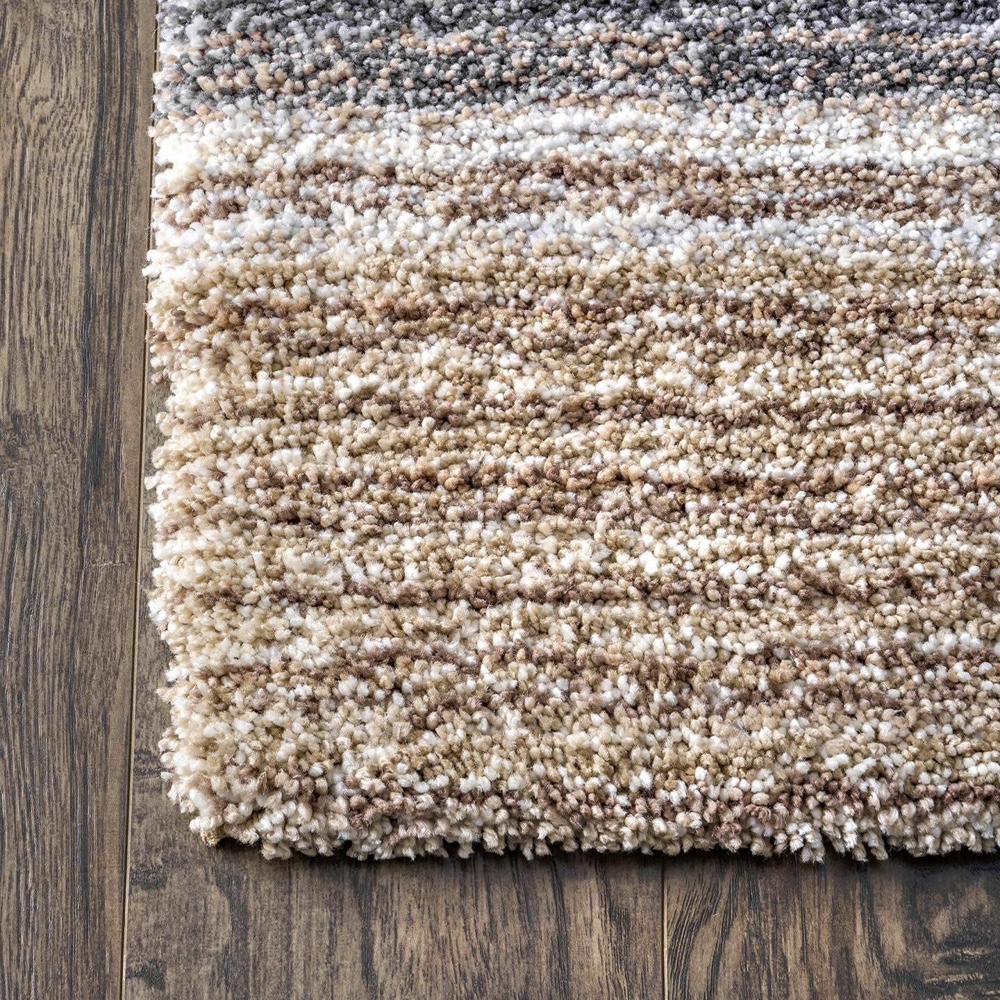 Neutral Beige Contemporary Living Room Carpet