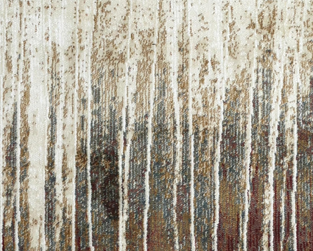 Modern Warm Stripe Textured Living Room Rug
