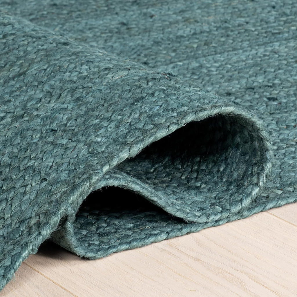 Teal Boho Jute Carpet
