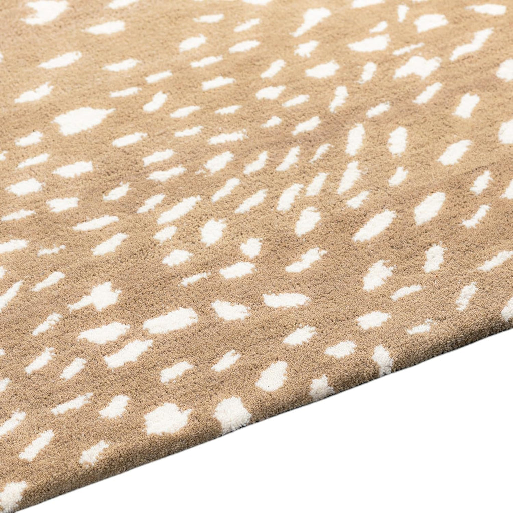 Beige Speckled Texture Modern Rug