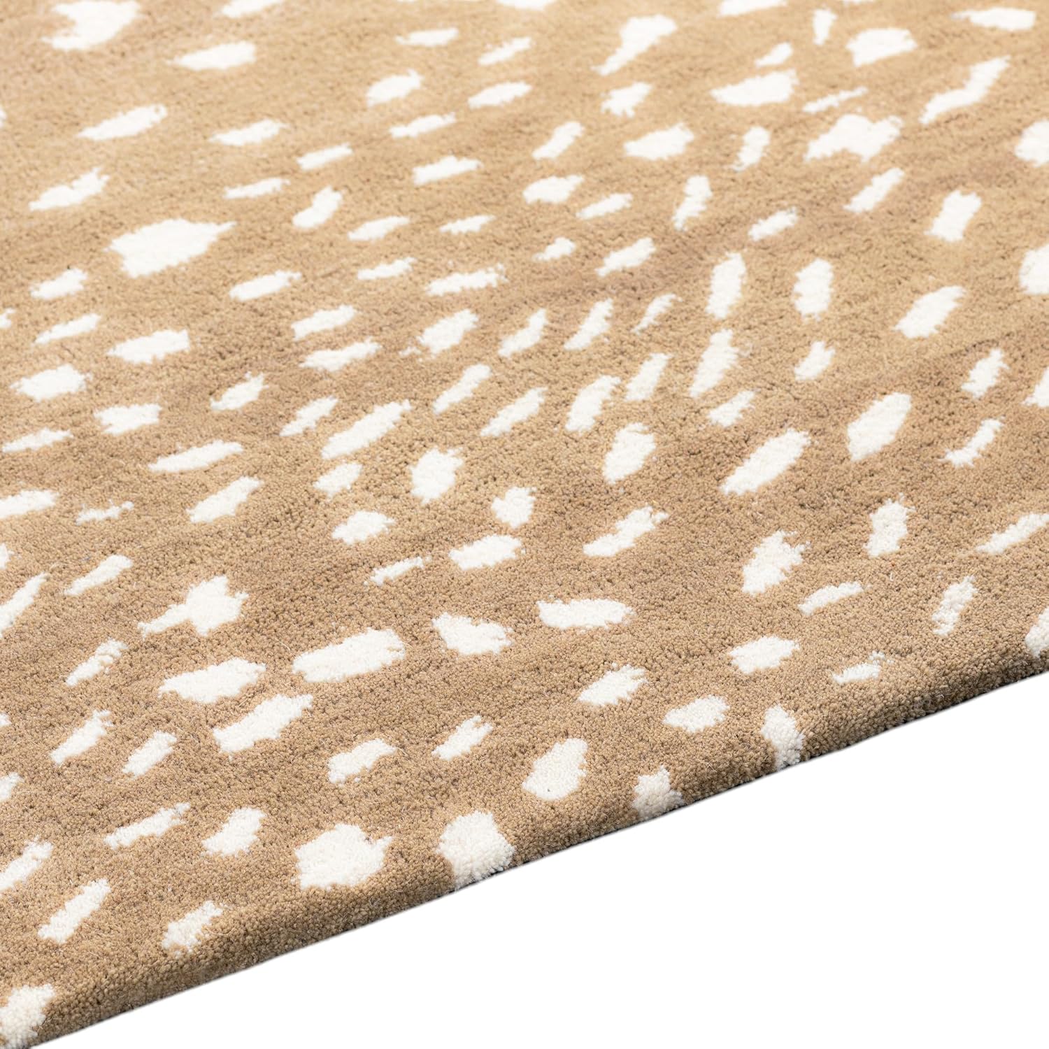 Beige Speckled Texture Modern Rug