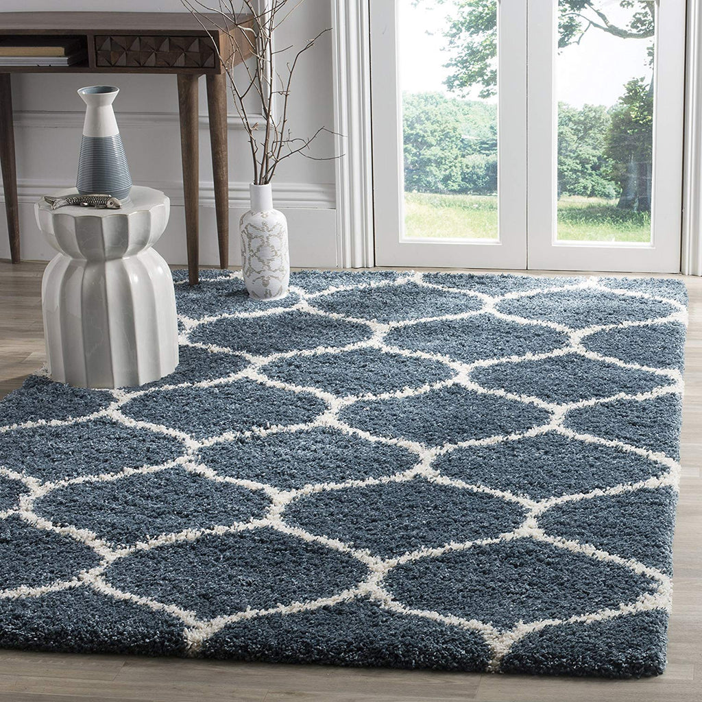 Blue Moroccan Pattern Carpet