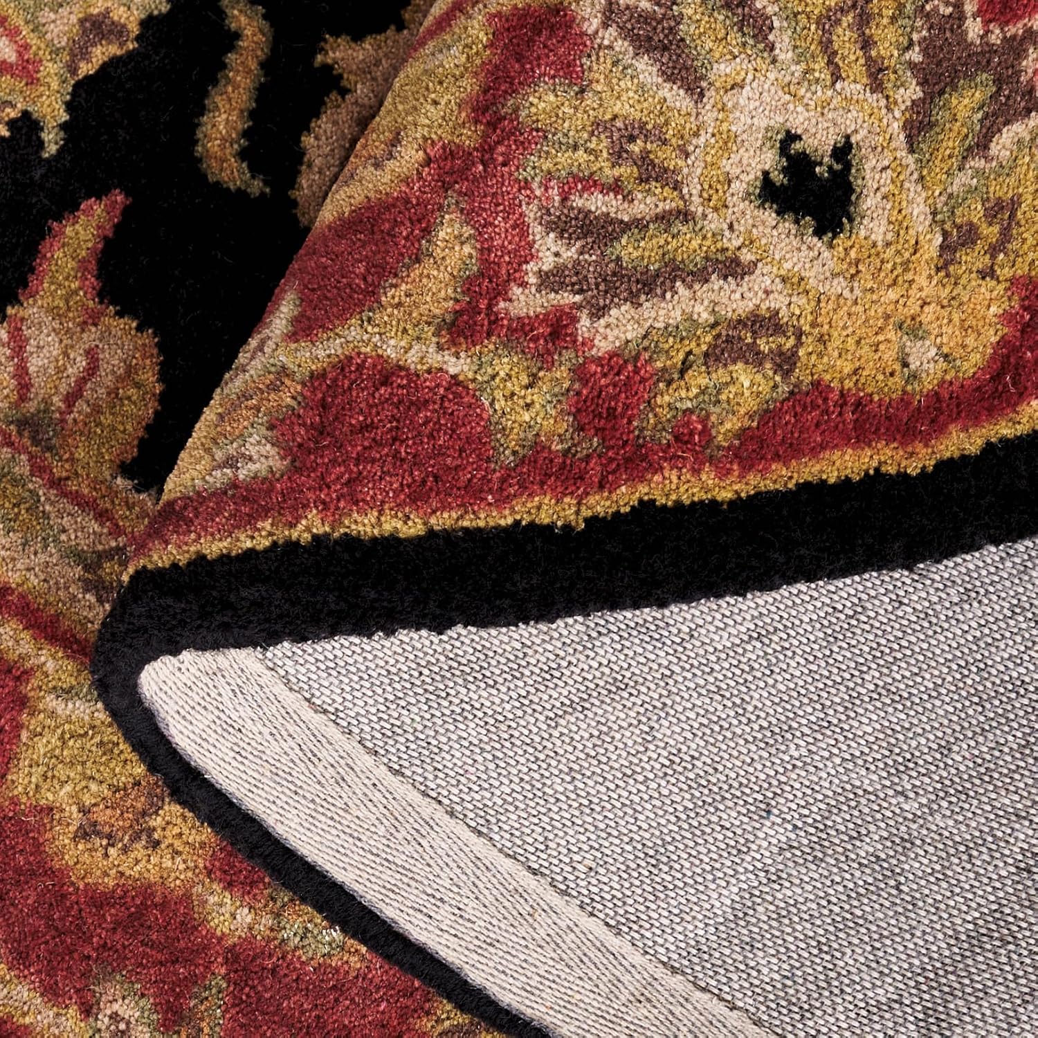 Export Quality Handmade Woollen Round Carpet – Timeless Floral Elegance