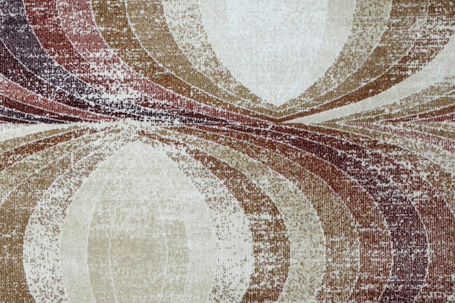 Retro Geometric Brown Beige Rugs
