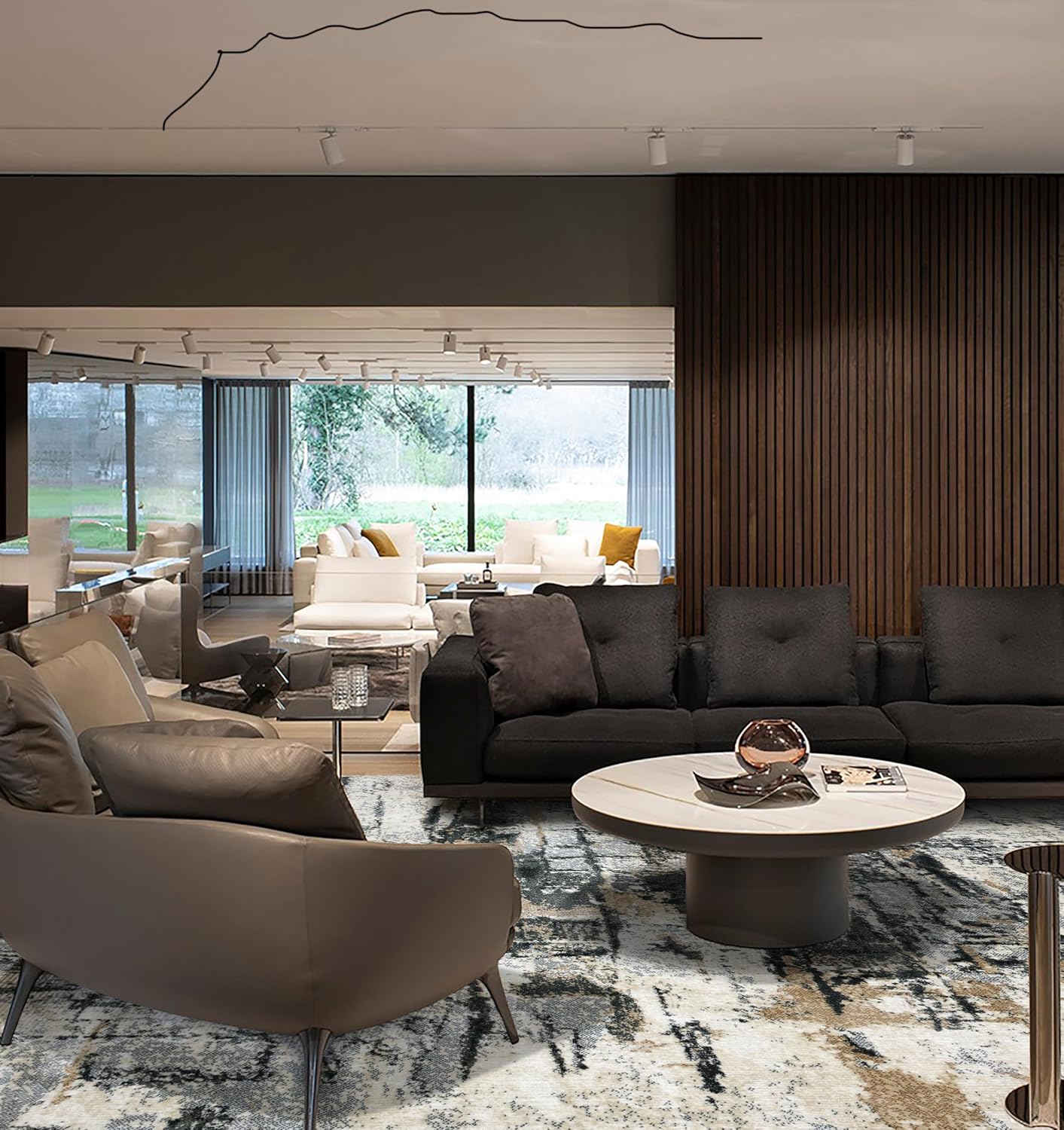 Modern Textured Rugs Luxury Abstract Living Room Rugs