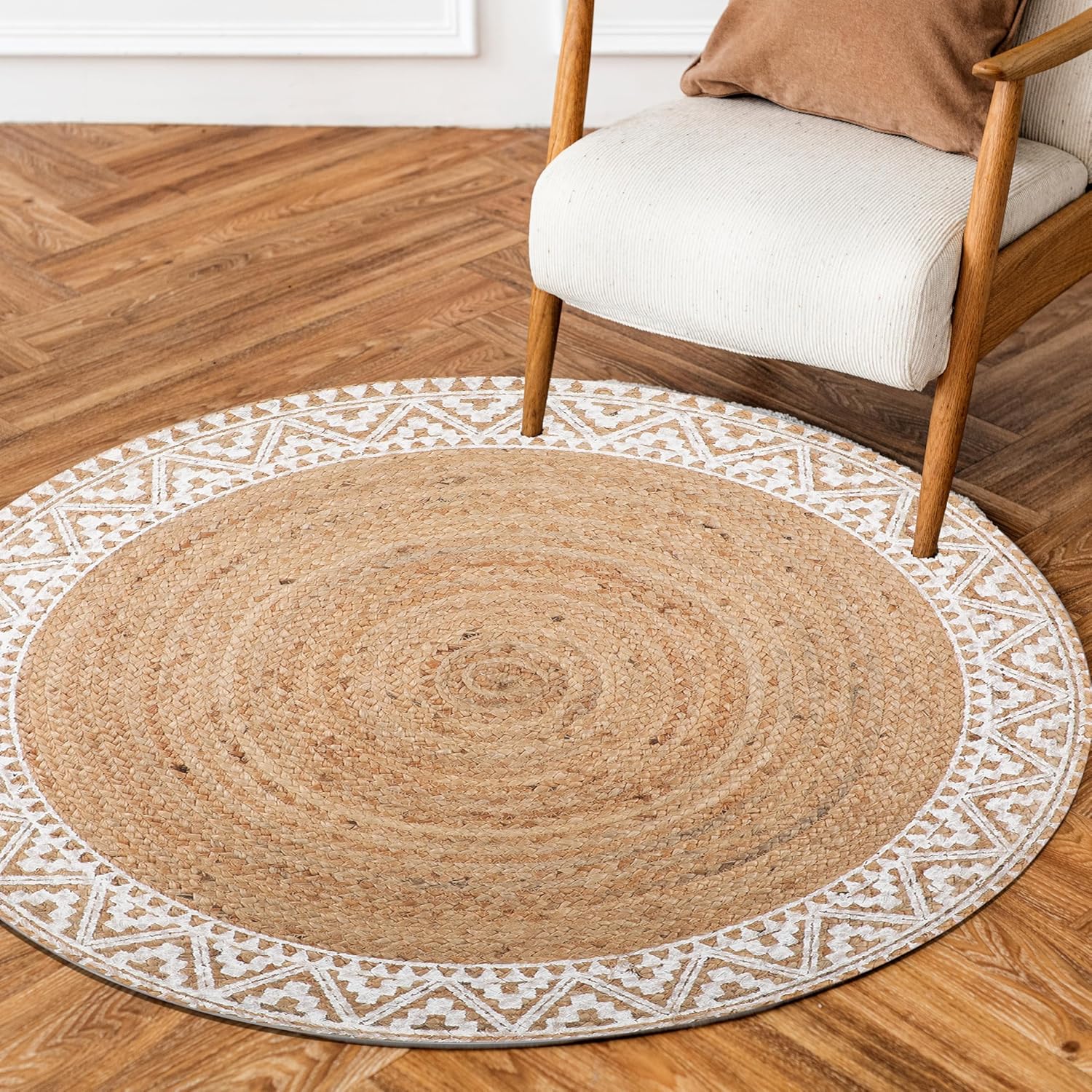 Vintage Inspired Tribal Jute Rug