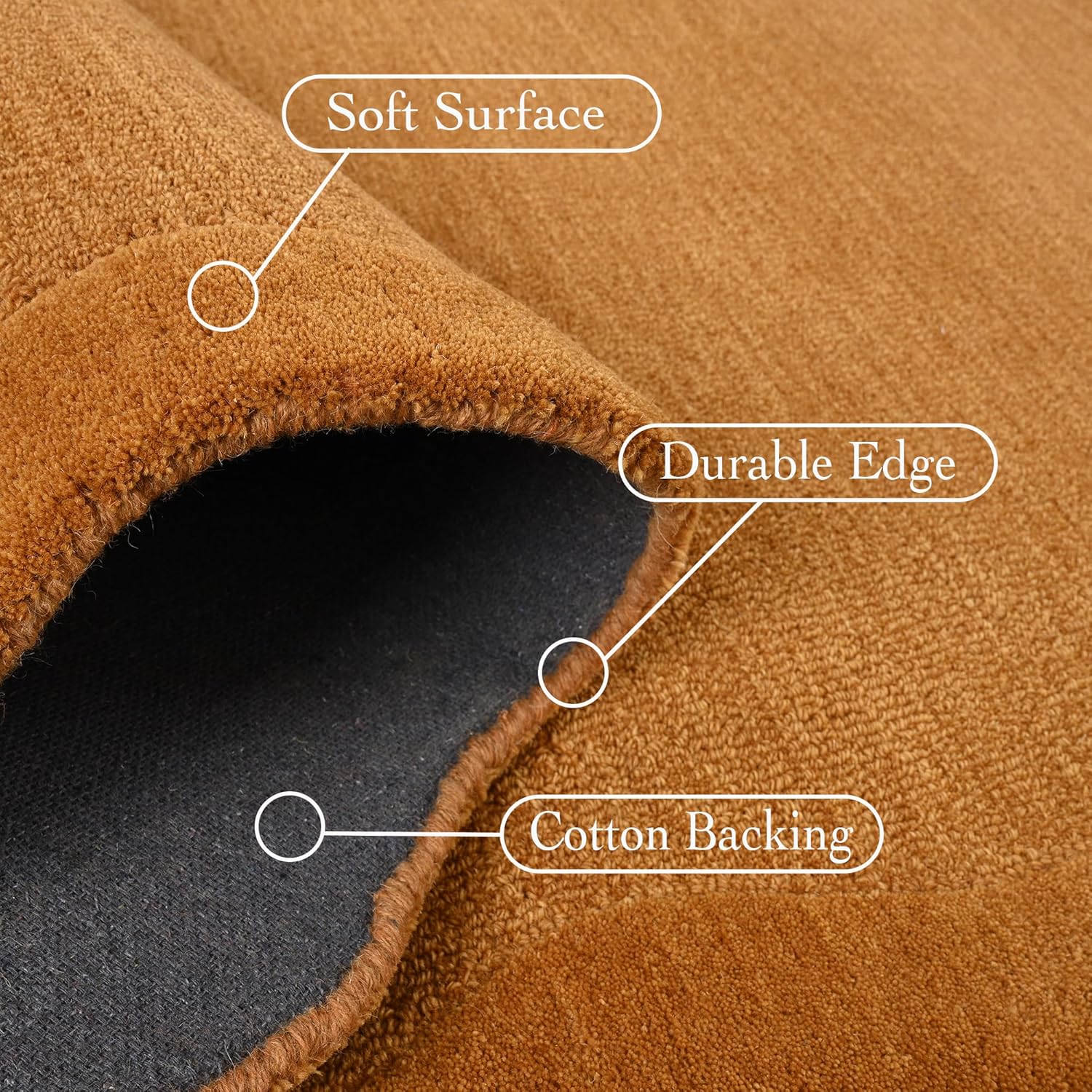Organic Wave Edge Wool Area Rug