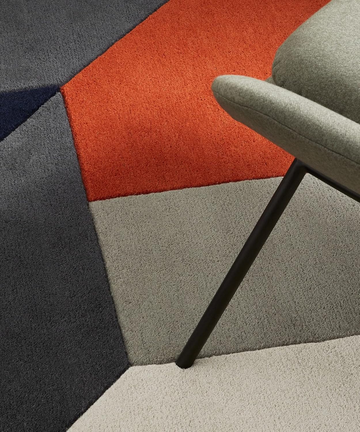 Avant-Garde Geometric Abstract Hand Tufted Carpet