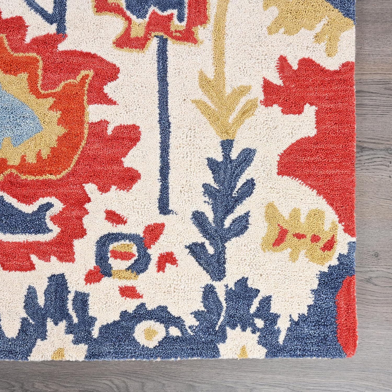 Contemporary Multicolor Designer Floral Area Rug