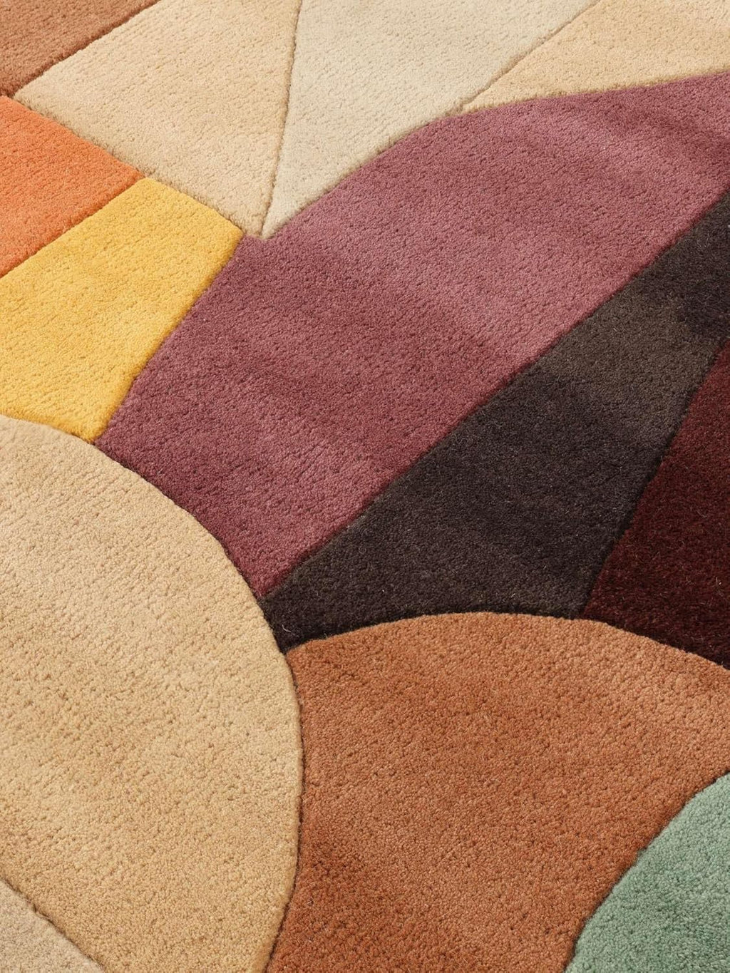 Modern Abstract Geometric Wool Rug