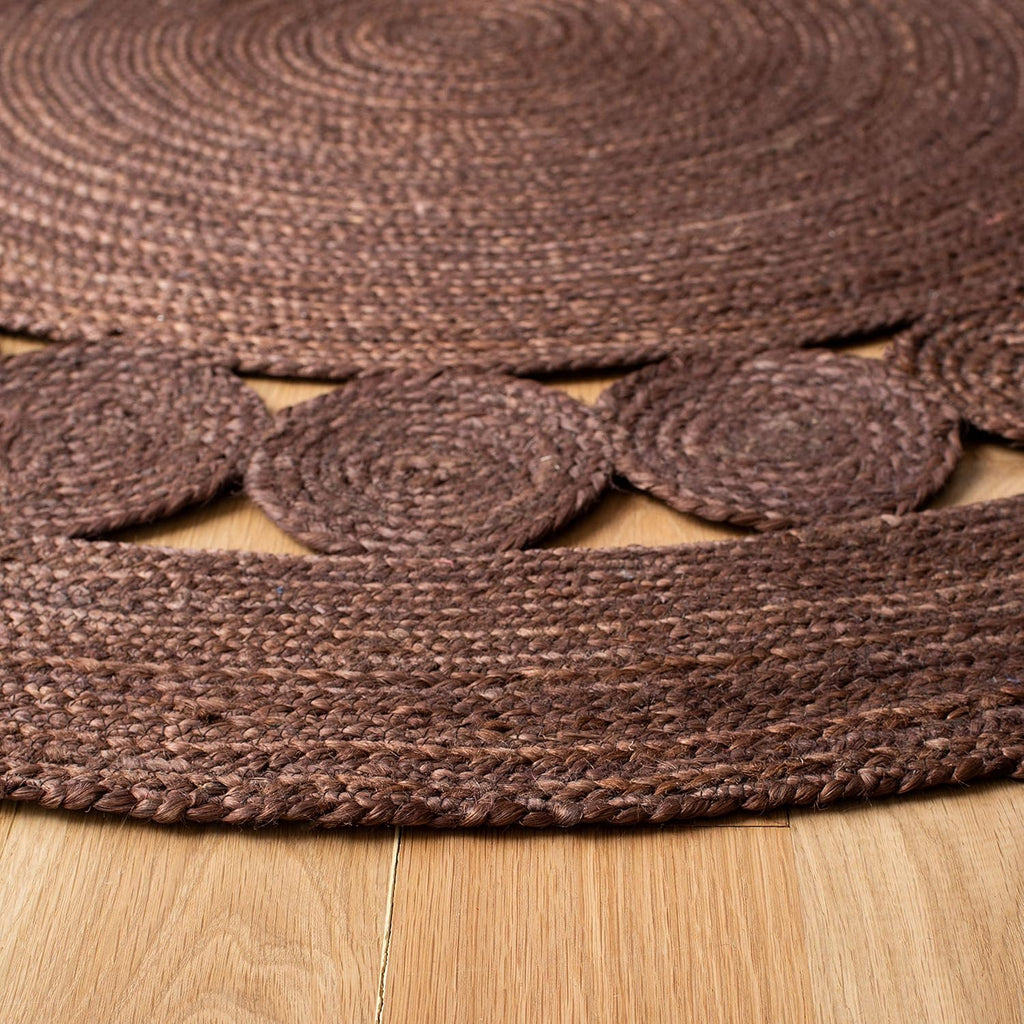Chocolate Brown Natural Jute Rug