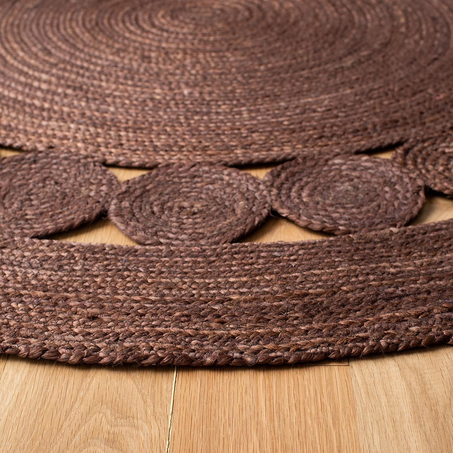 Chocolate Brown Natural Jute Rug
