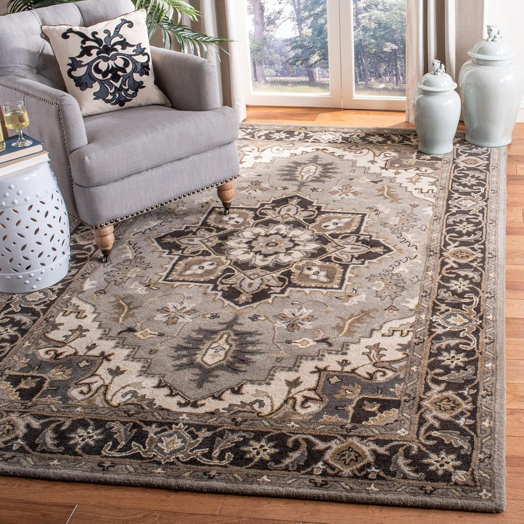 Grey Heriz Border Persian Carpet