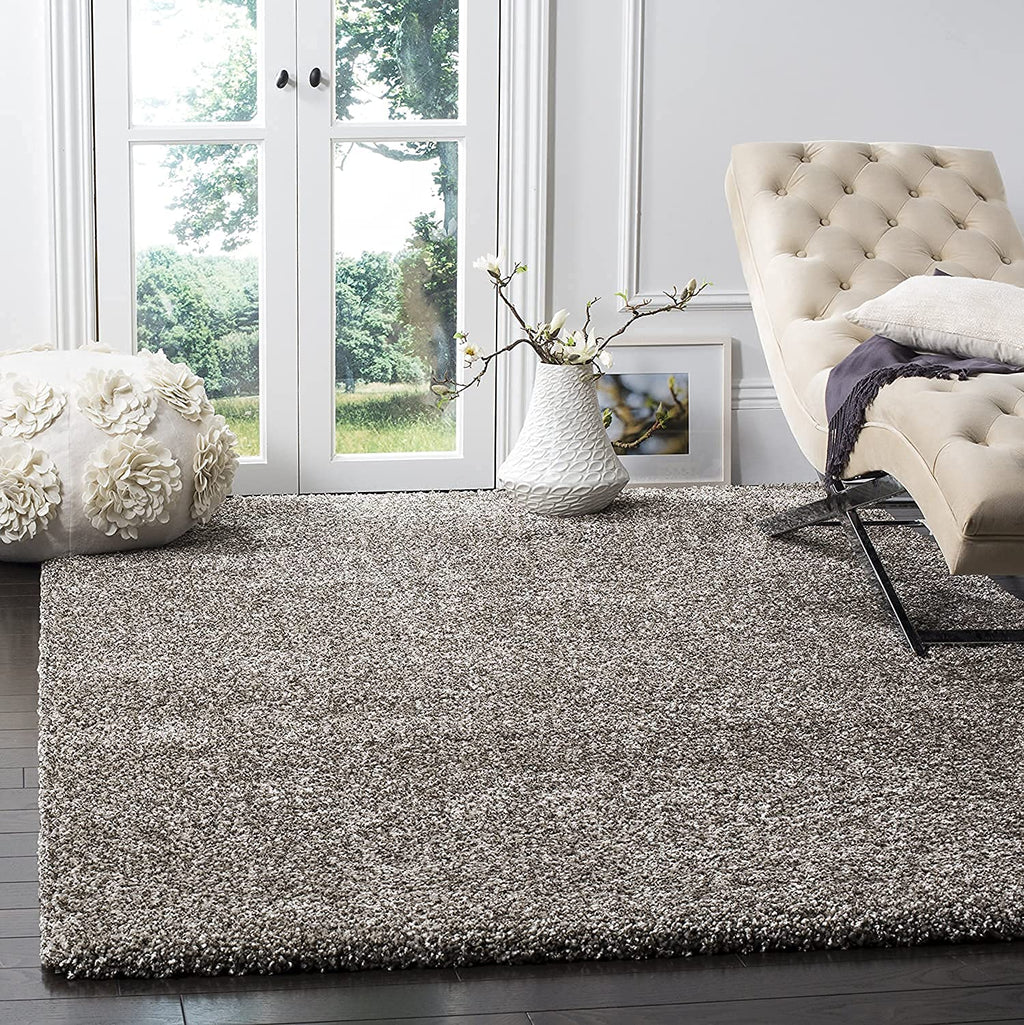 Elegant Taupe Soft Shaggy Carpet