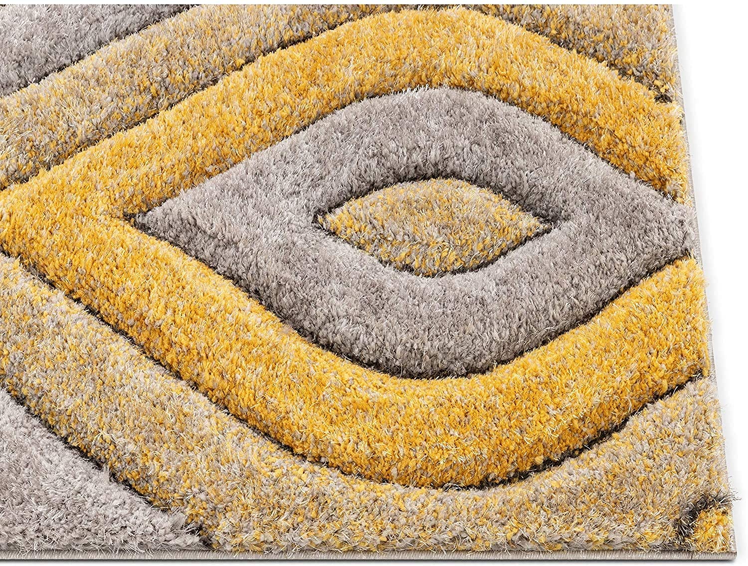Retro Moroccan Diamond Shag Rug