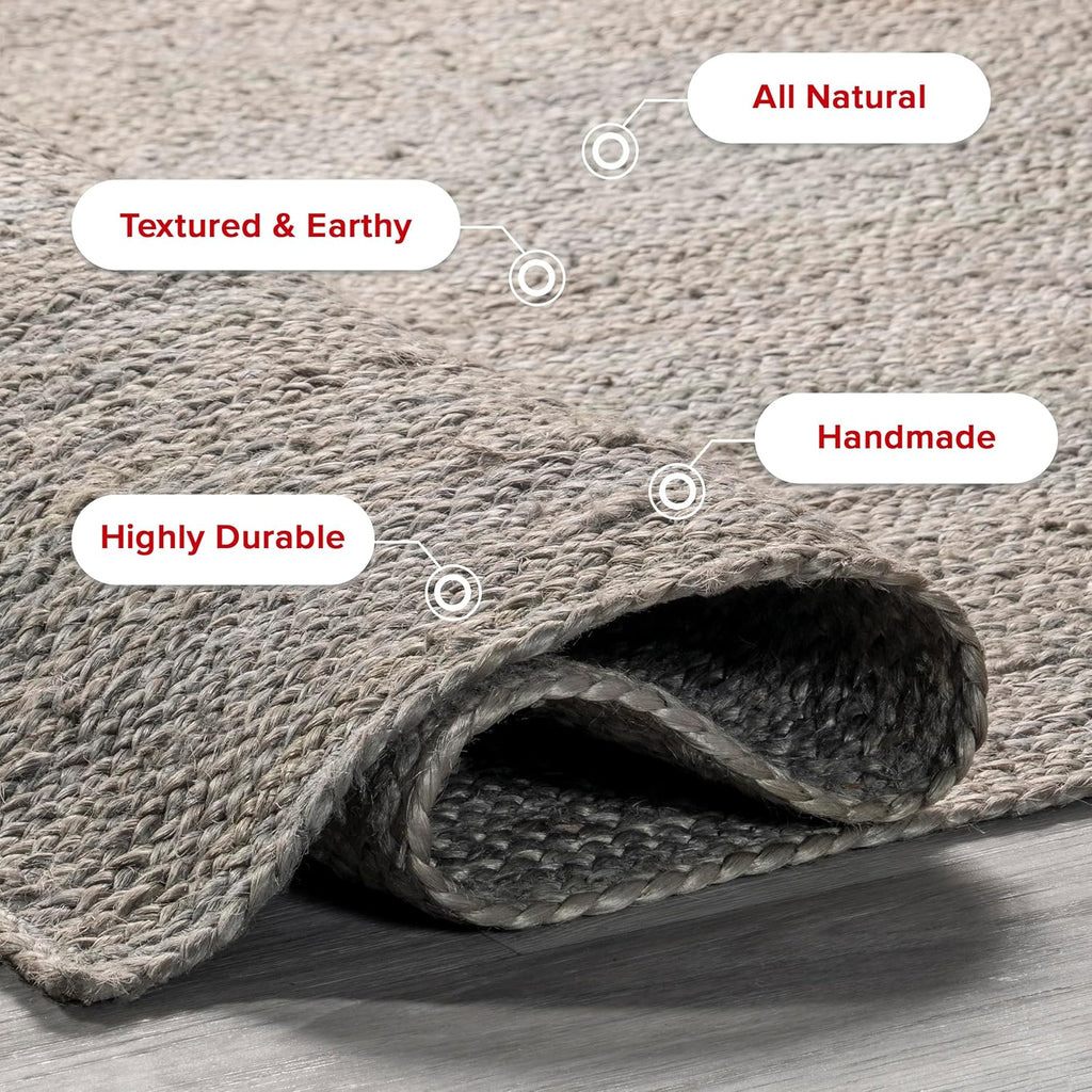 Natural Gray Farmhouse Jute Carpet