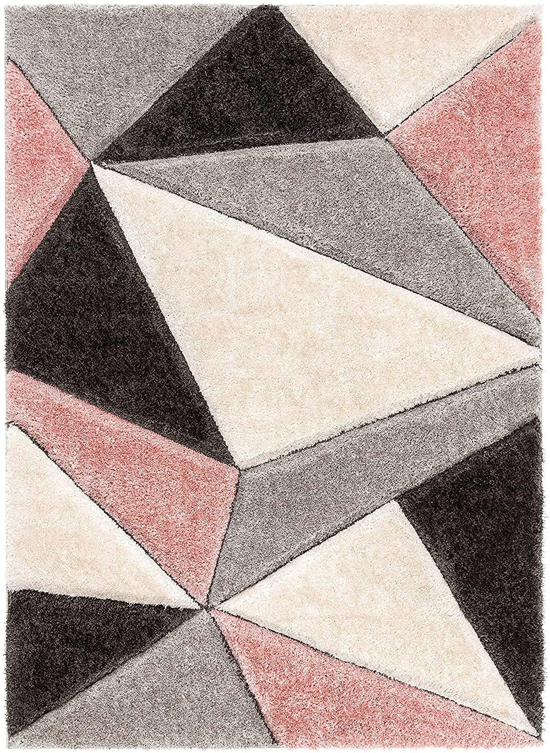 Modern Multitone Triangle Pattern Carpet & Rug