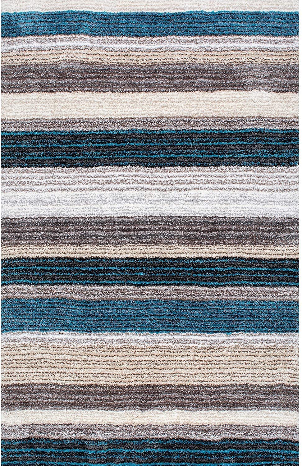 Designer Grey Teal Textured Floor Carpet