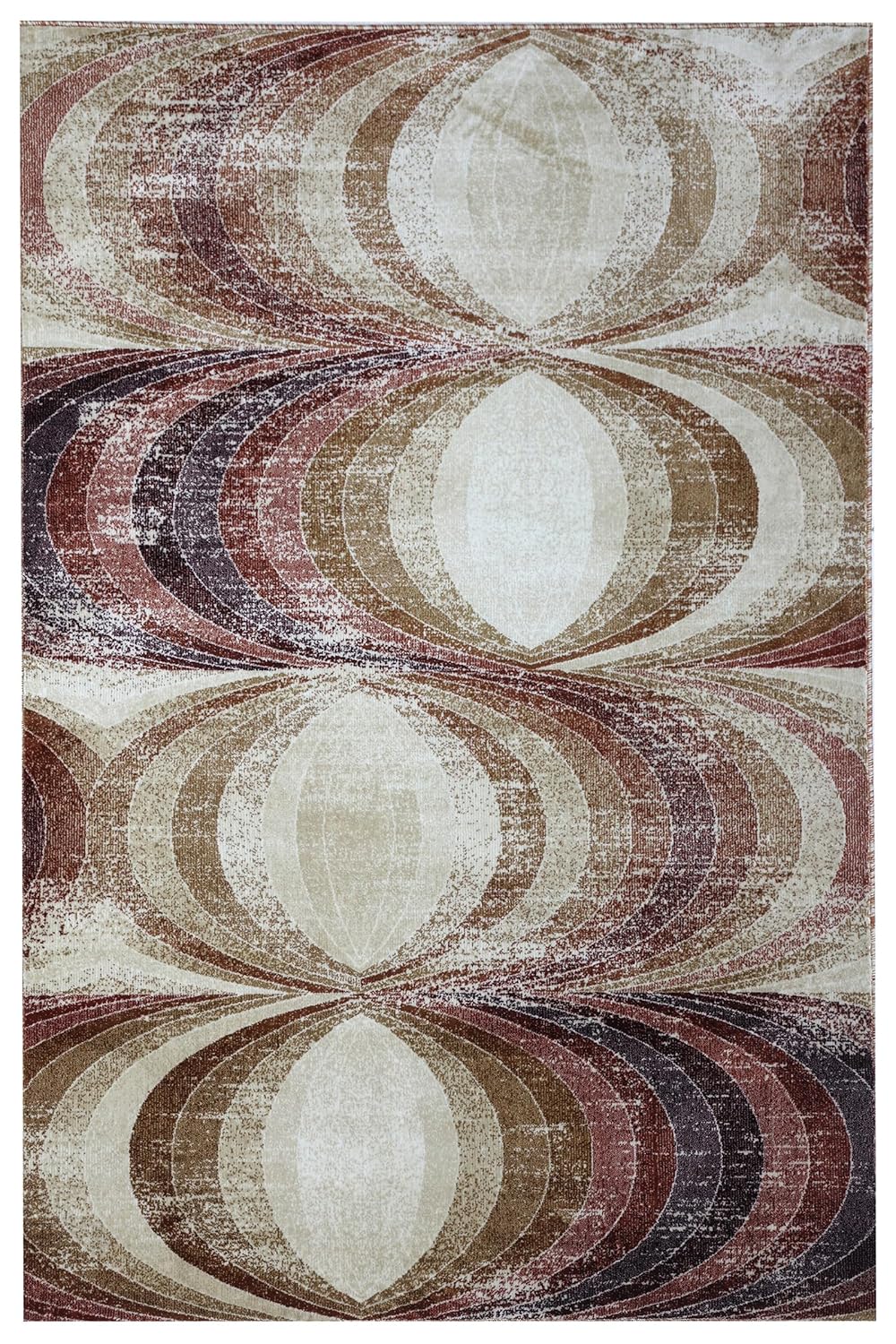 Retro Geometric Brown Beige Rugs
