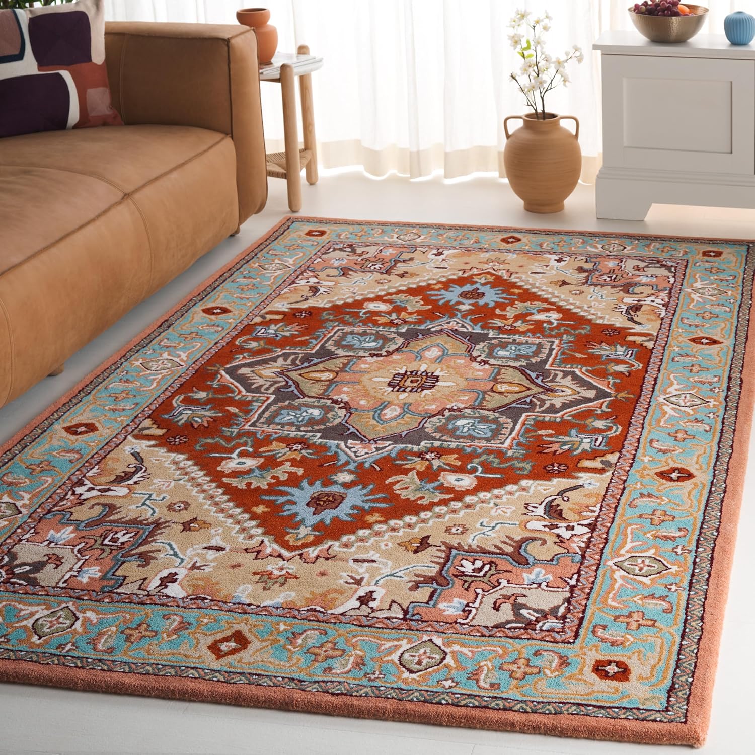 Persian Floral Wool Rug