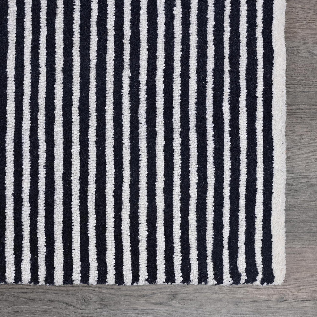 Black Eclipse Path Contemporary Rug