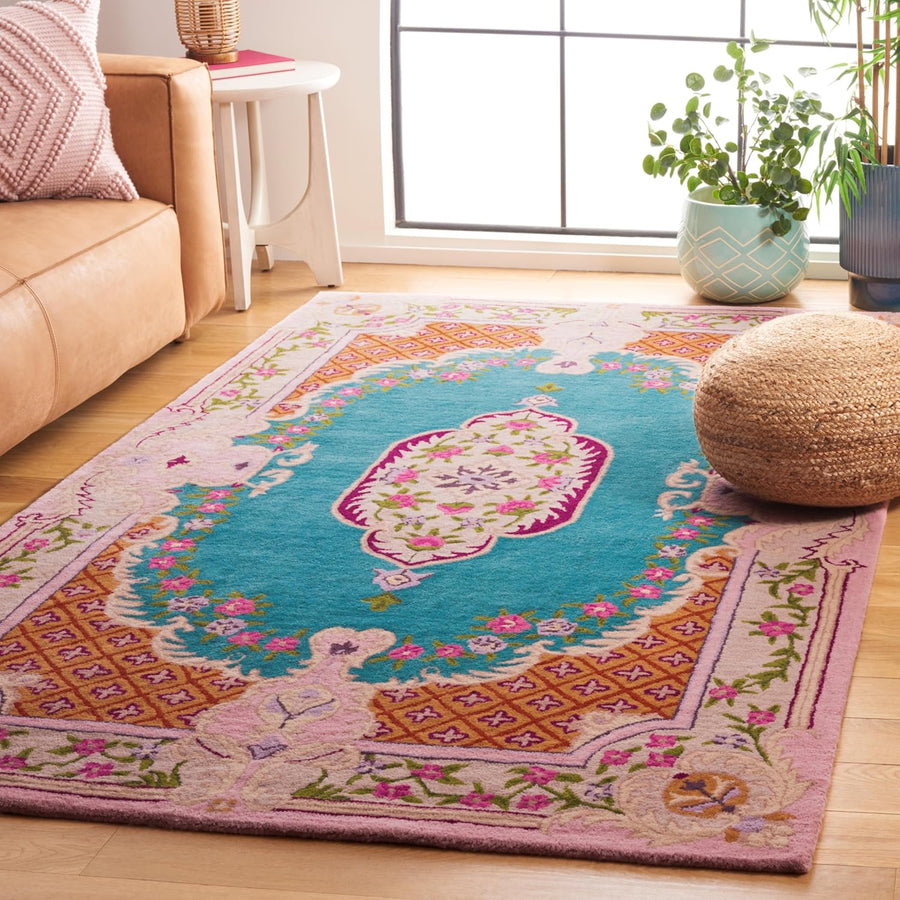 Elite Teal Persian Style Carpet & Rug