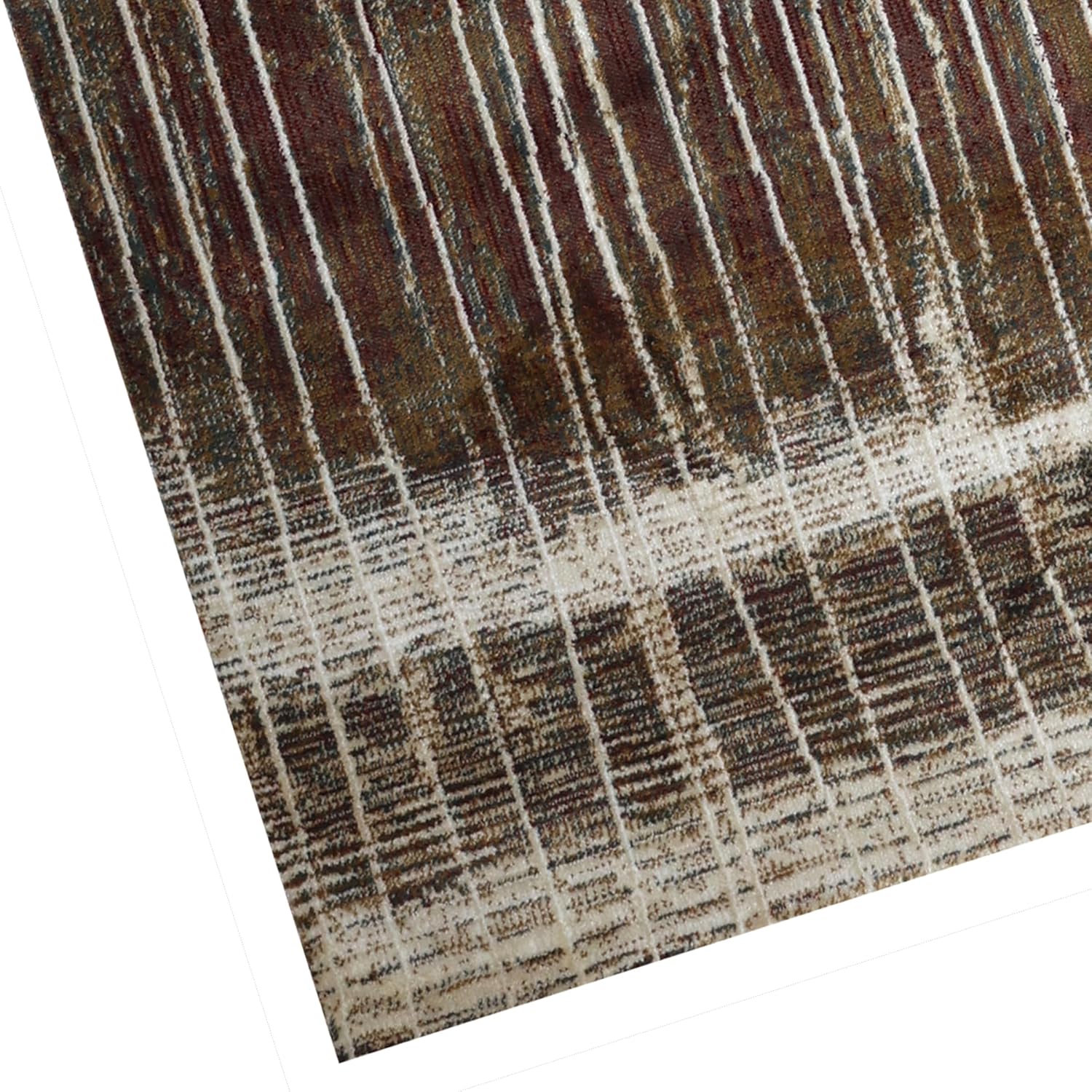 Modern Warm Stripe Textured Living Room Rug