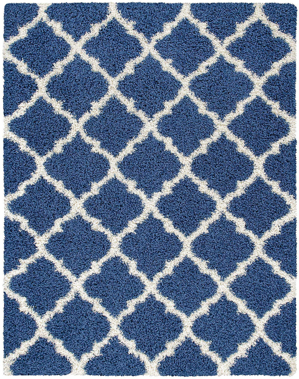 Contemporary Lattice Blue Carpet & Rug