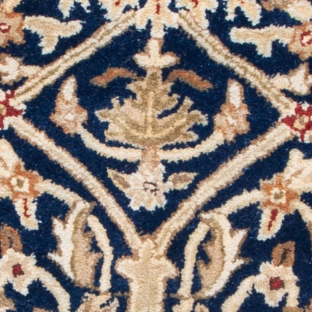 Export Quality Handmade Woollen Round Carpet – Timeless Floral Elegance