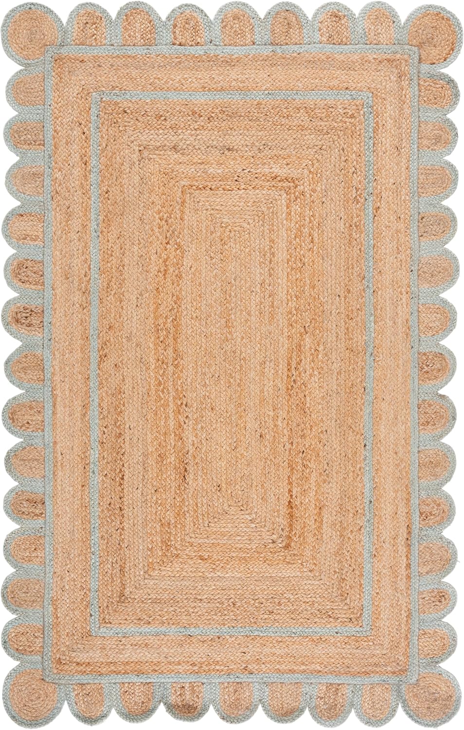 Natural Fiber Jute Carpet with Decorative Trim
