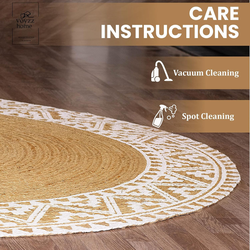 Vintage Inspired Tribal Jute Rug