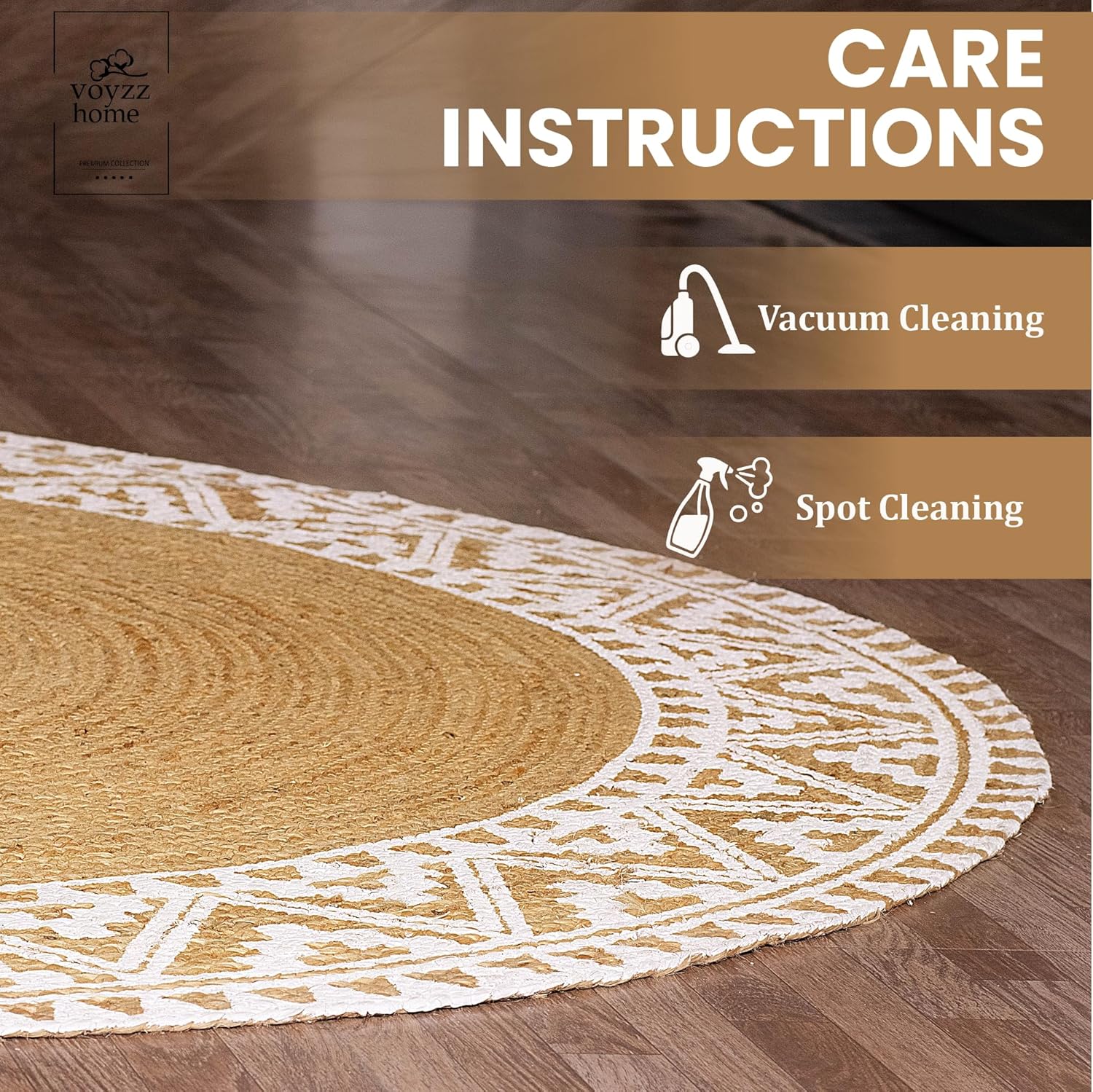 Vintage Inspired Tribal Jute Rug