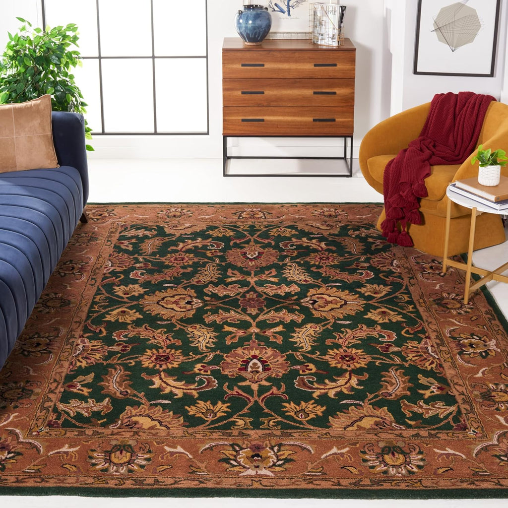 Emerald Green Hand Tufted Wool Rug