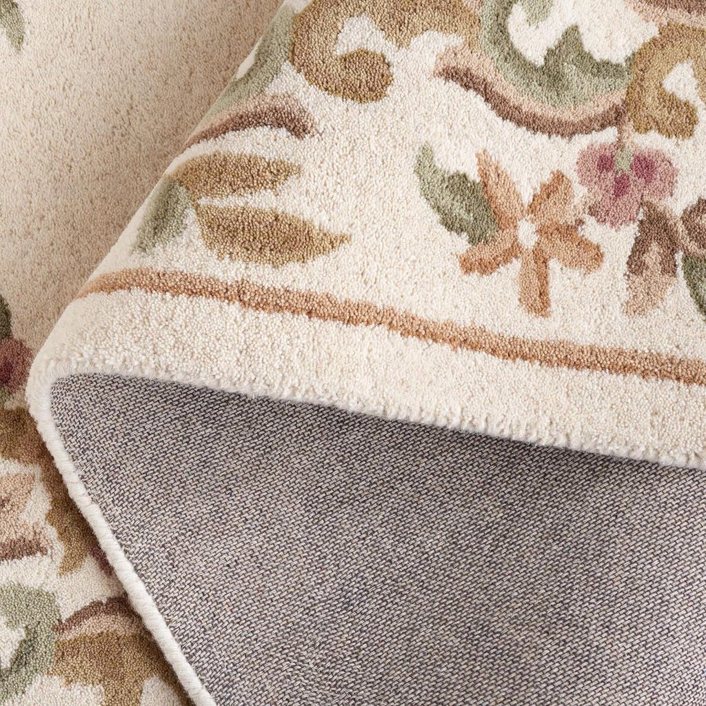 Ivory Floral Abushan Design Carpet & Rug