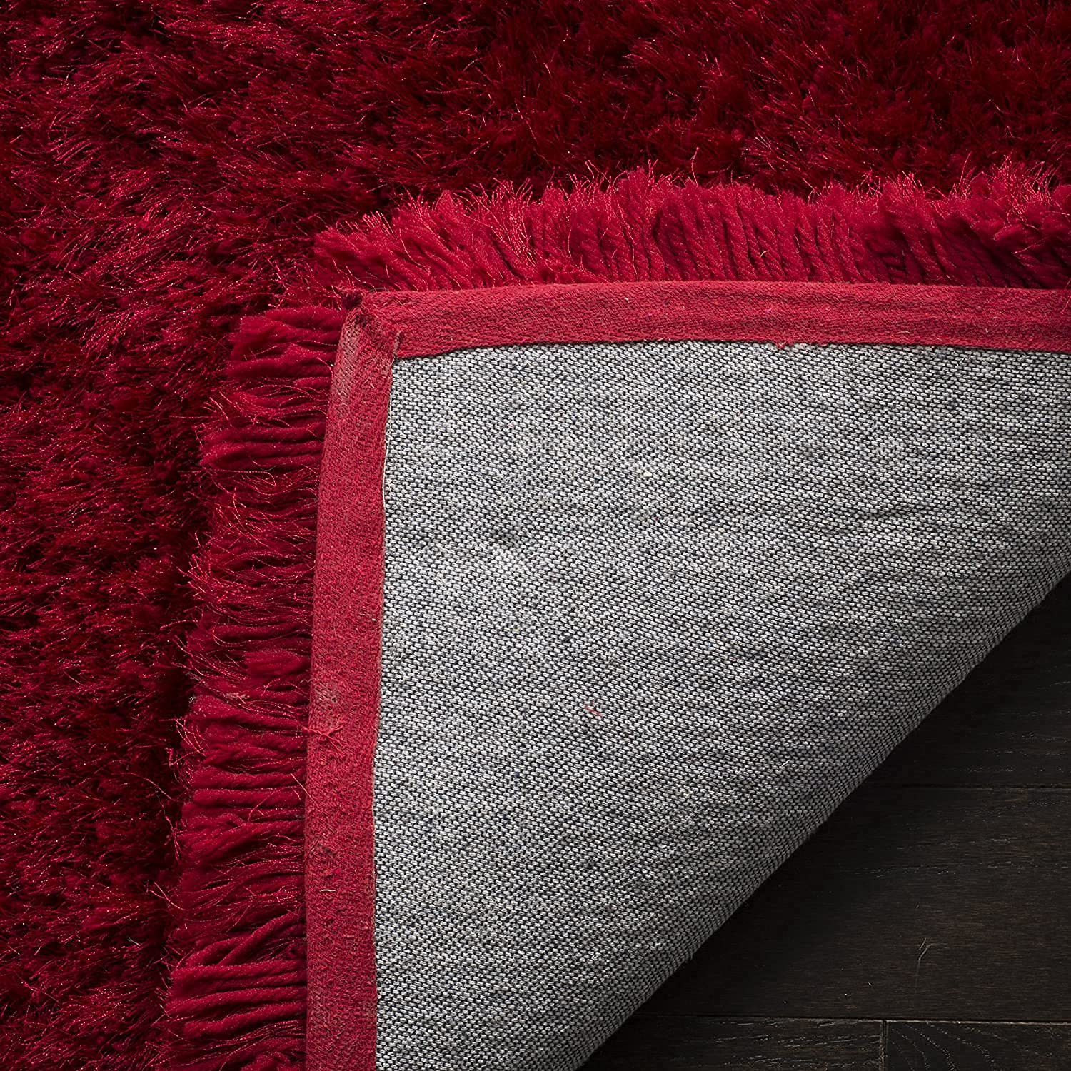 Ruby Red Soft Fluffy Area Carpet
