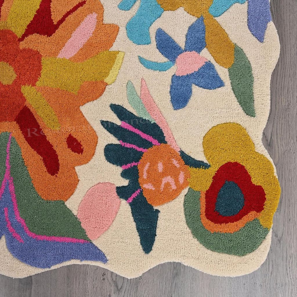 Bloom & Wave Modern Floral Area Rug