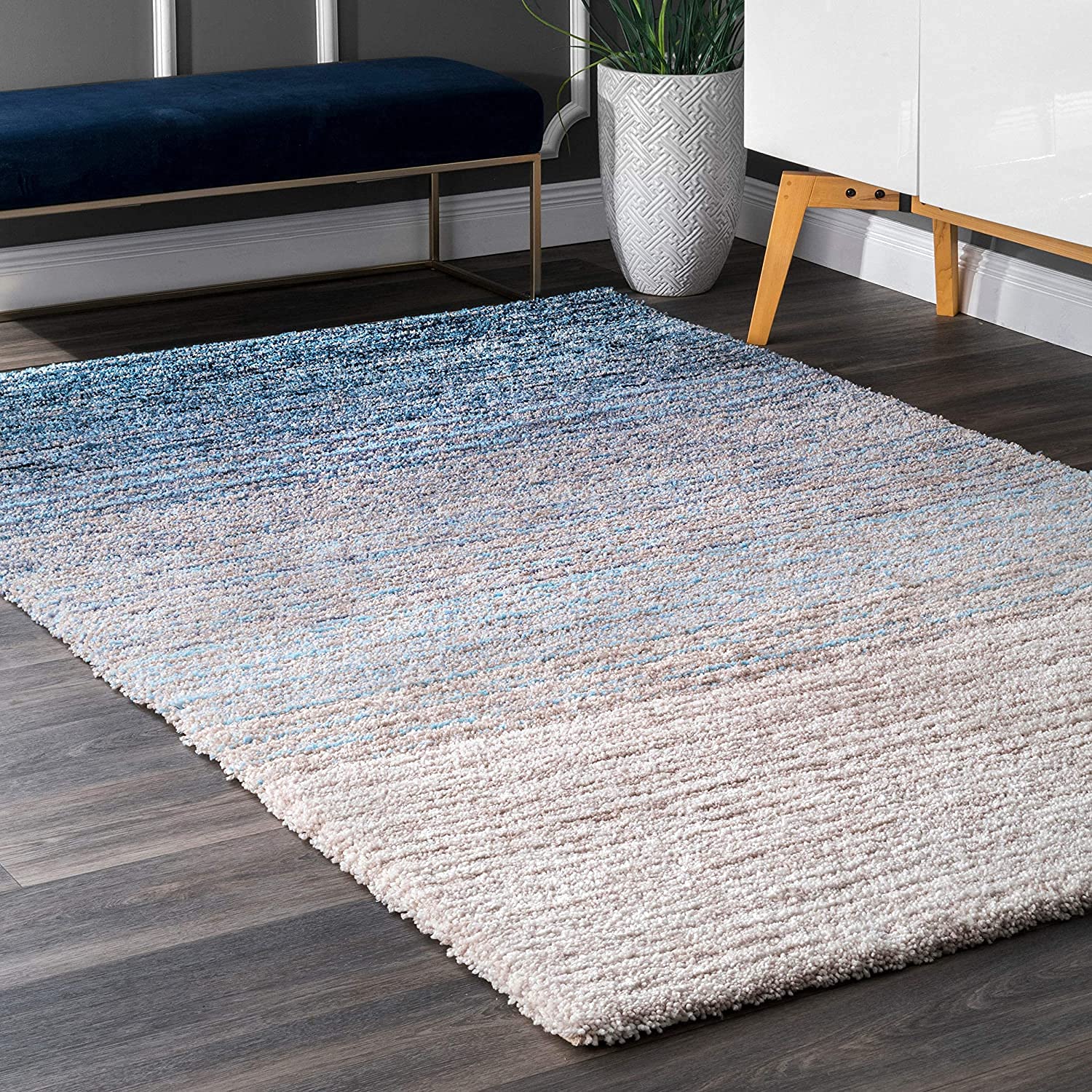 Blue Ombre Gradient Area Rug