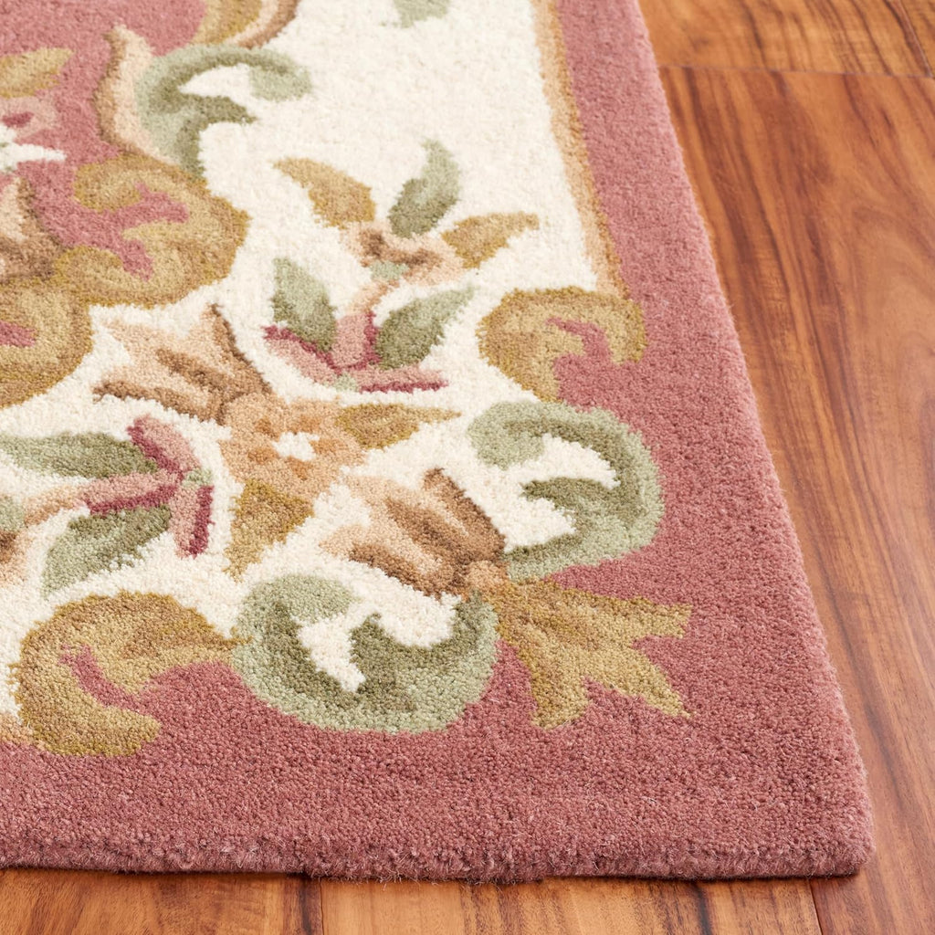 Abushan Traditional Blush Pink Medallion Rug